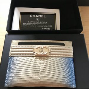 Rare chanel o card lizard